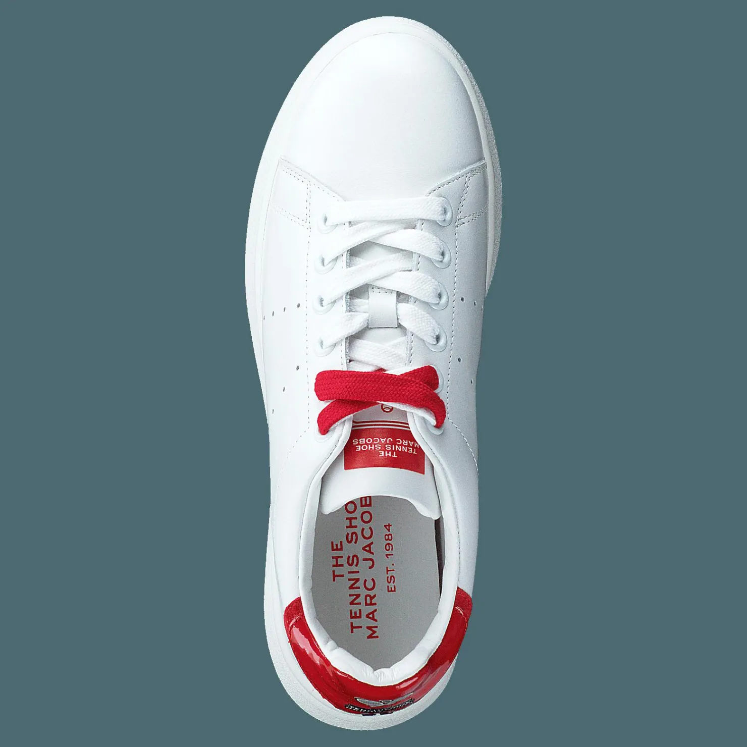 Marc Jacobs The Tennis Shoe White-red Vit och Röd New