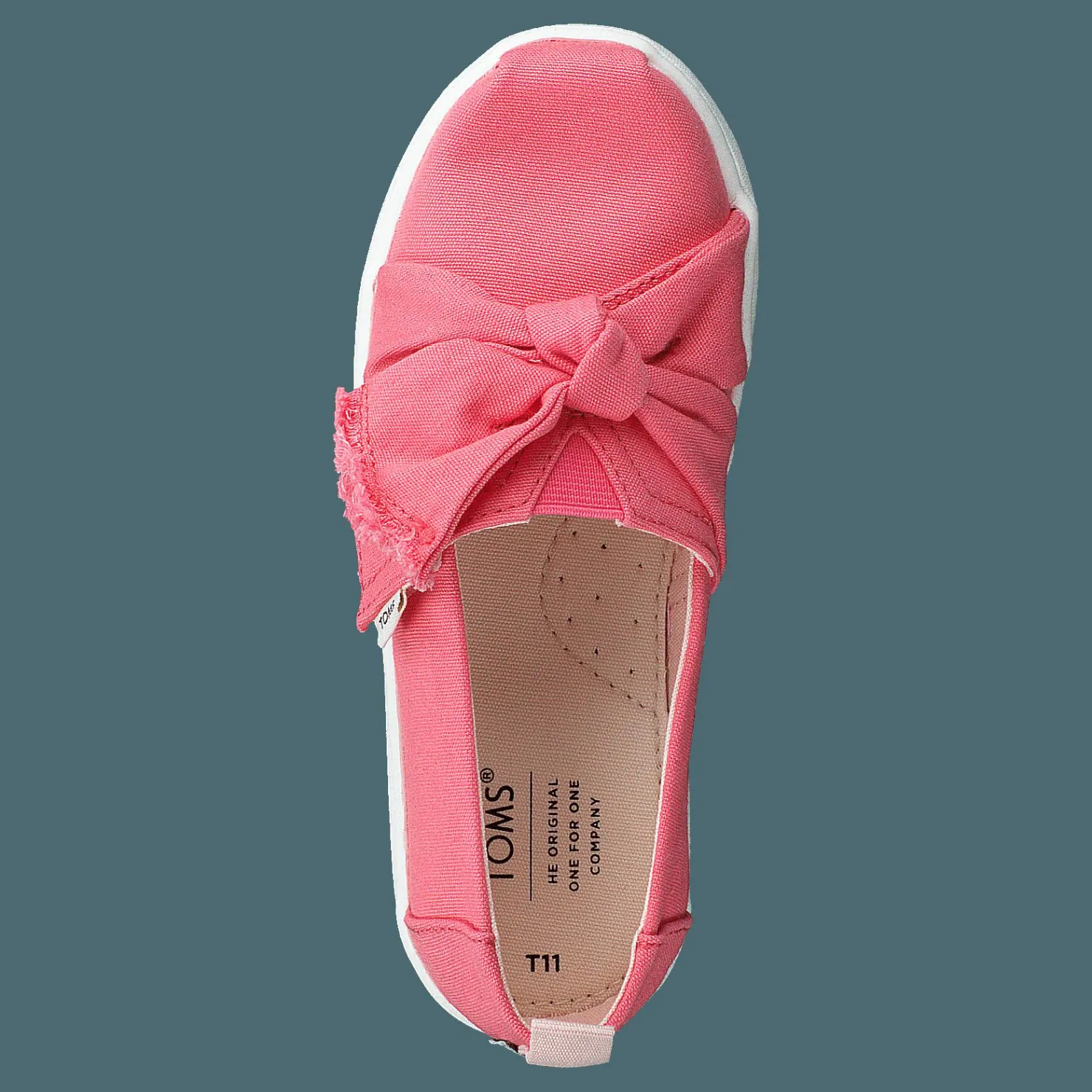 Toms Tiny Canvas Knot Alprg Peach Rosa Clearance