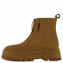 Tommy Hilfiger Tjw Zip Up Flatform Nubuck Bo Light Sepia Brown Brun Outlet
