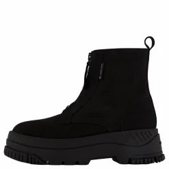Tommy Hilfiger Tjw Zip Up Flatform Nubuck Bo Black Svart