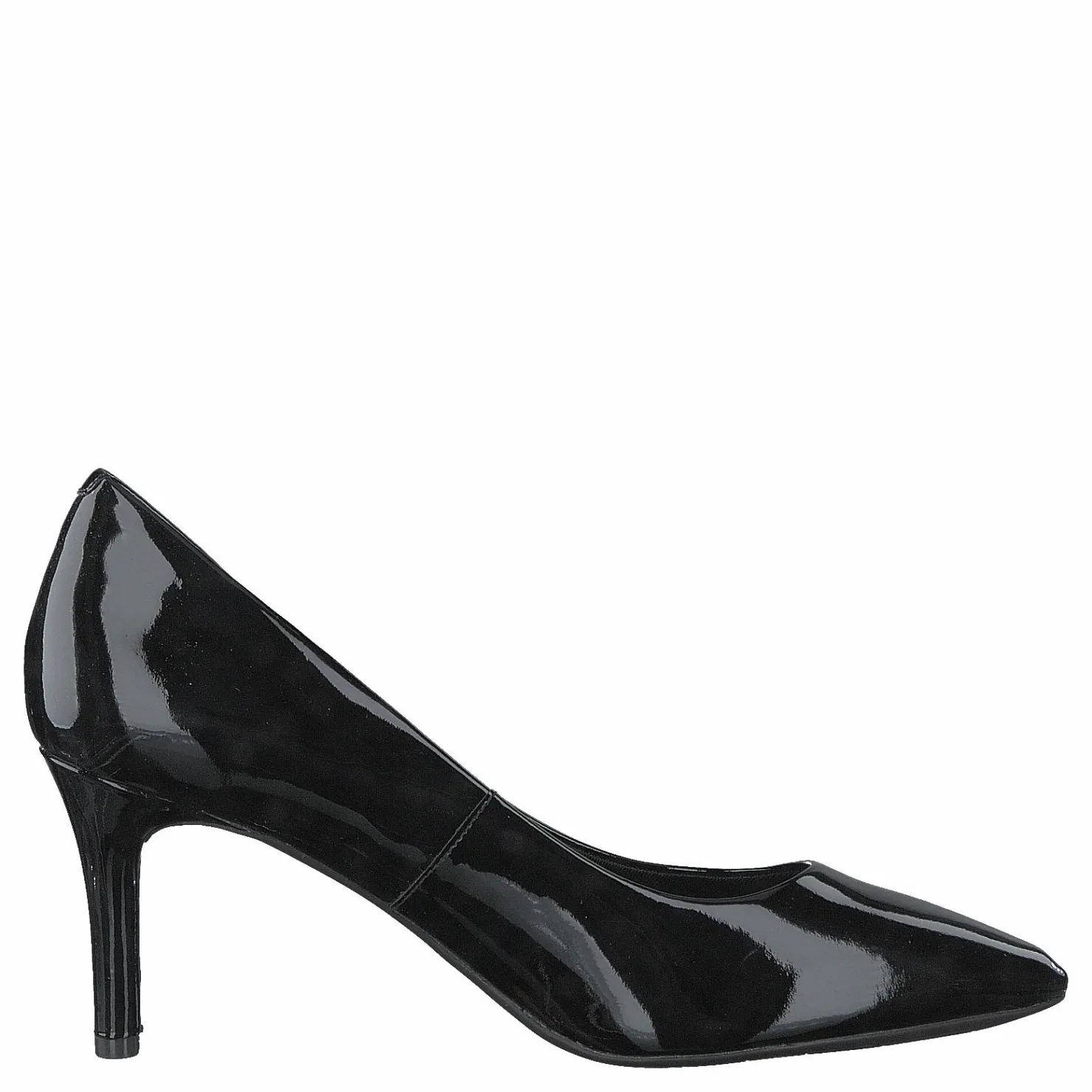 Rockport Total Motion 75Mm Pointy Pump Black Patent Svart Hot