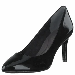 Rockport Total Motion 75Mm Pointy Pump Black Patent Svart Hot