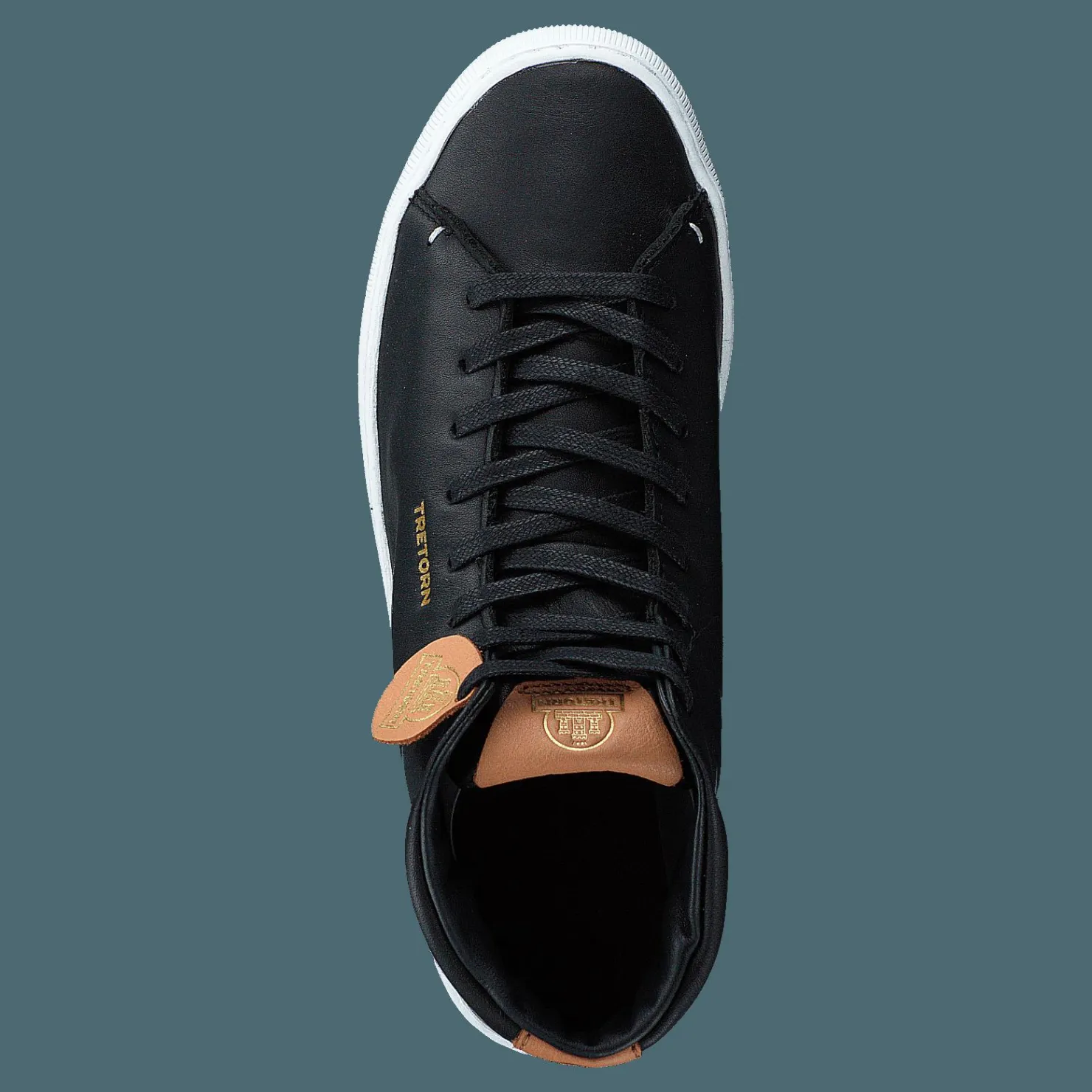 Tretorn Tournament Leather Hi Wp Black/white Svart Clearance