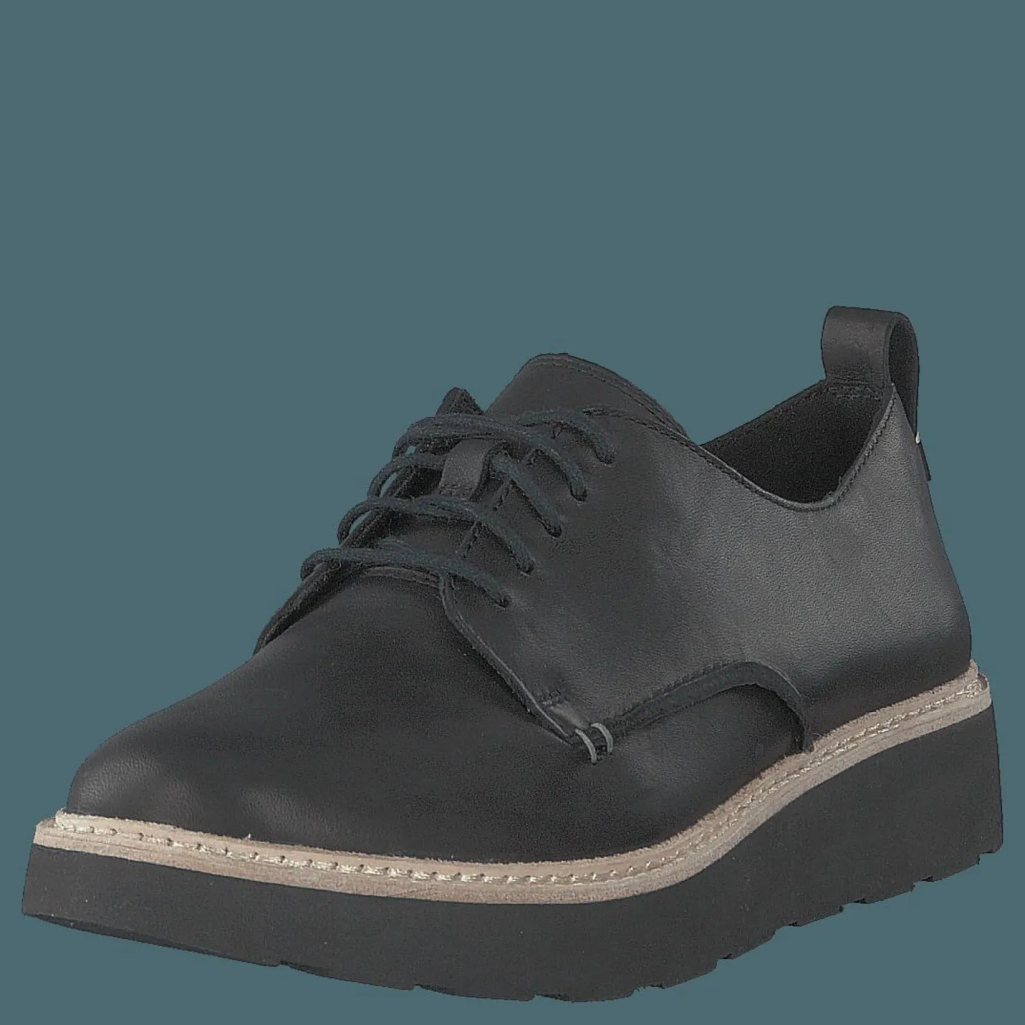 Clarks Trace Walk Black Leather Svart New