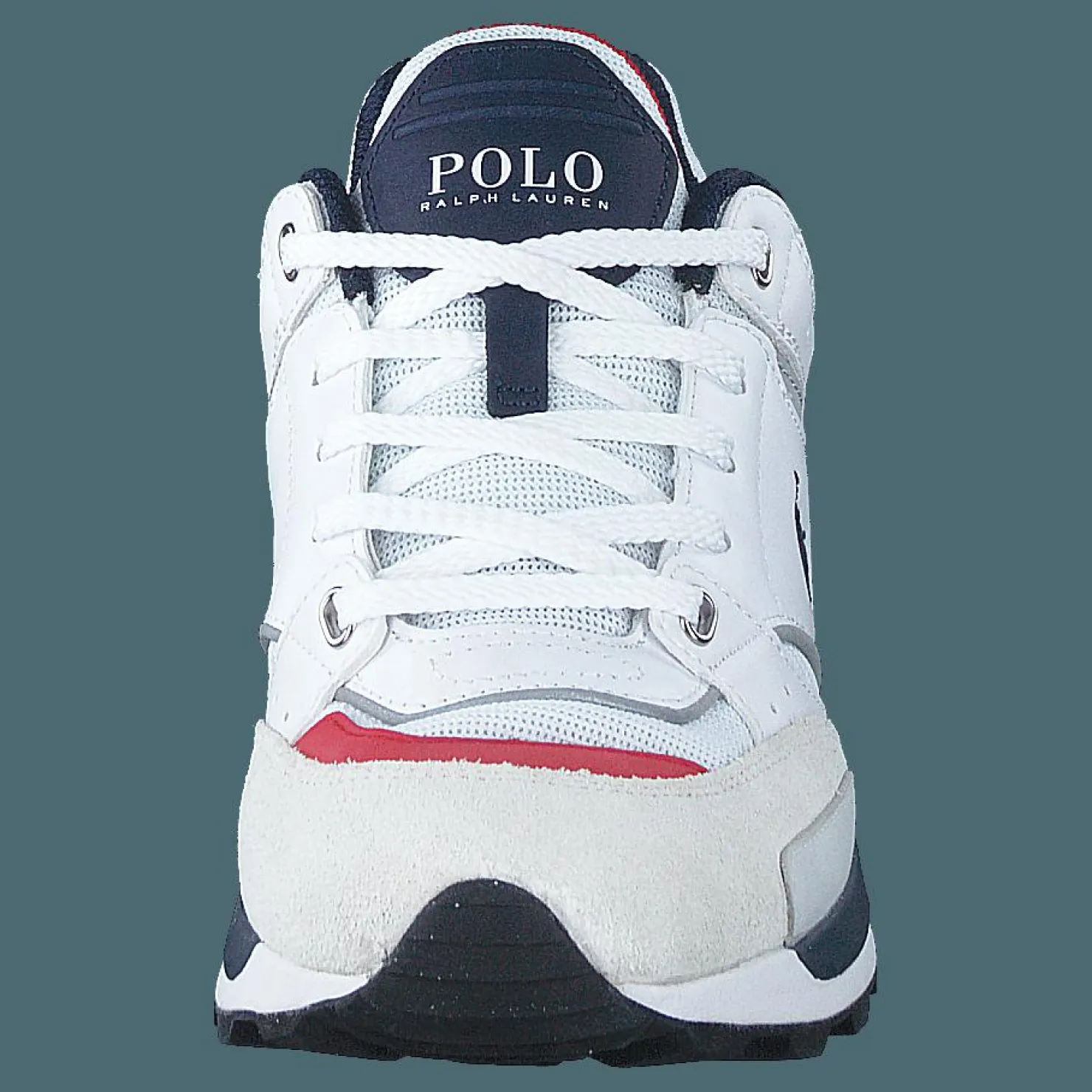 Polo Ralph Lauren Trackster 200 Sneaker Grey / Navy / White / Red Vit New