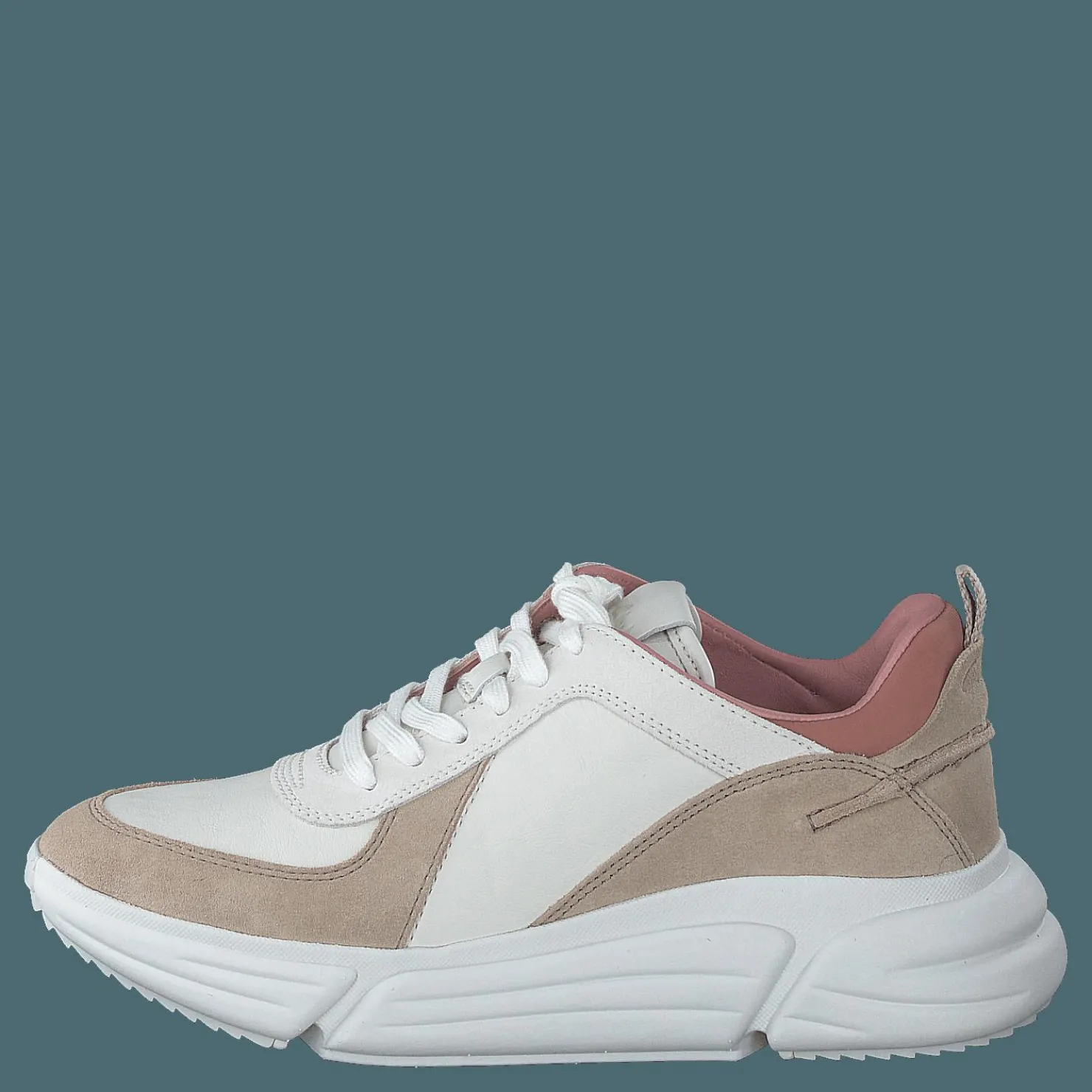 Clarks Tricomet Run Sand Combi Vit och Beige Outlet