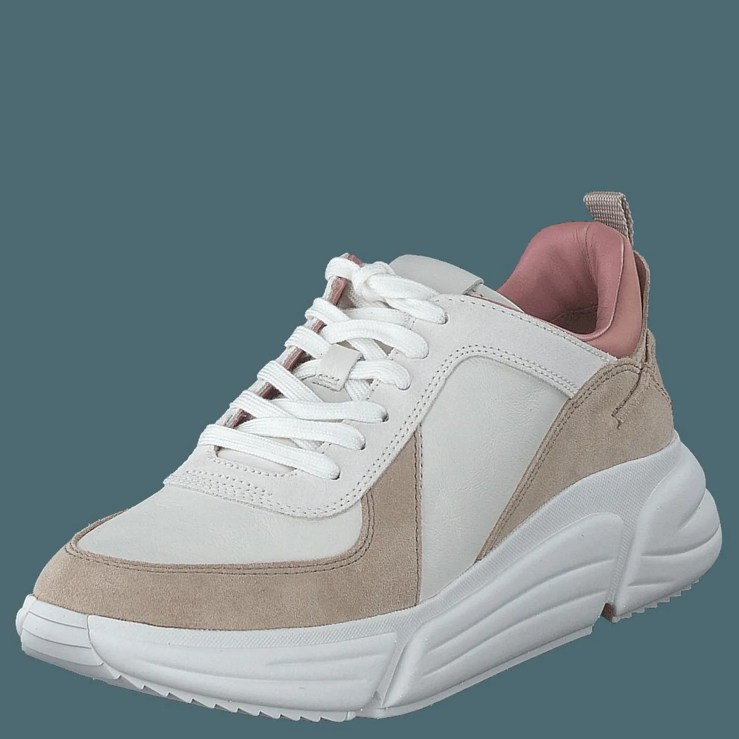 Clarks Tricomet Run Sand Combi Vit och Beige Outlet