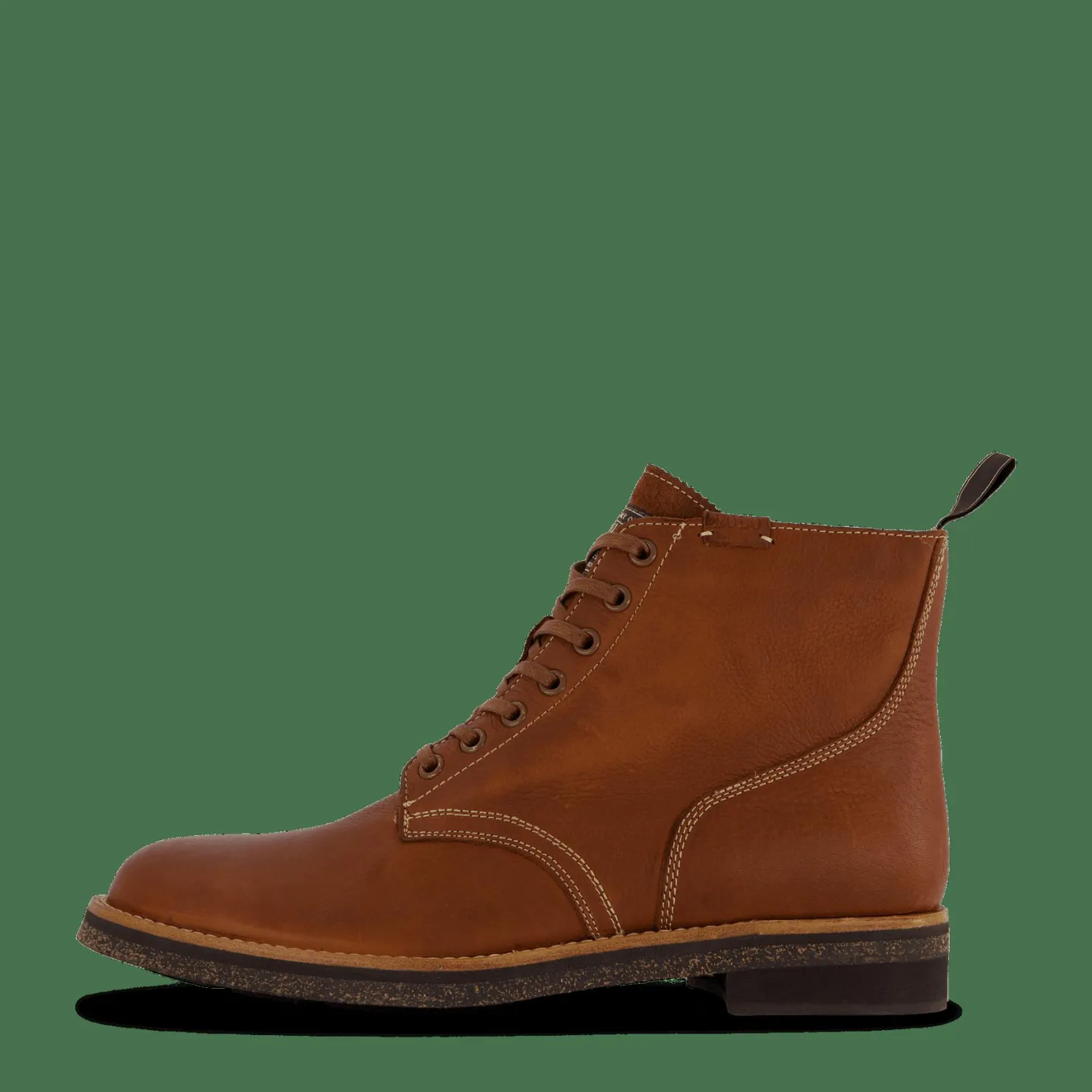Polo Ralph Lauren Tumbled Leather Boot Peanut Brun Best