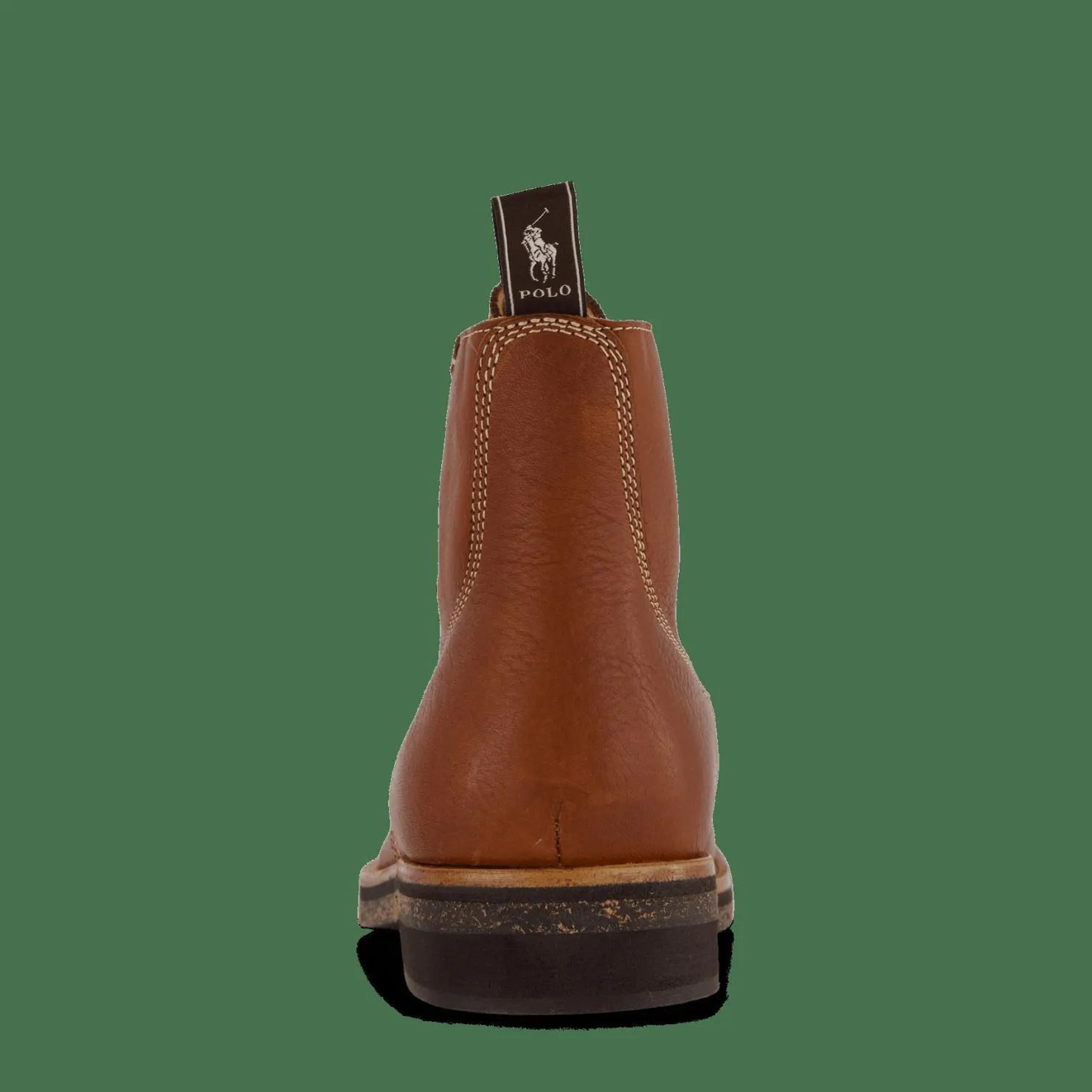 Polo Ralph Lauren Tumbled Leather Boot Peanut Brun Best