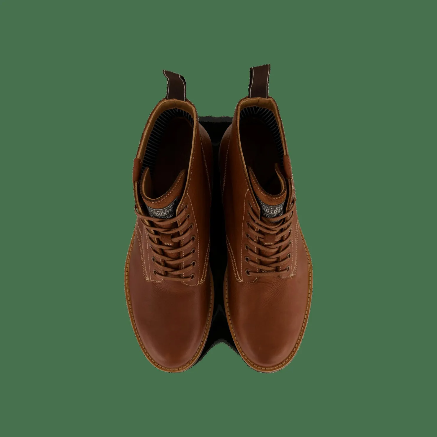 Polo Ralph Lauren Tumbled Leather Boot Peanut Brun Best