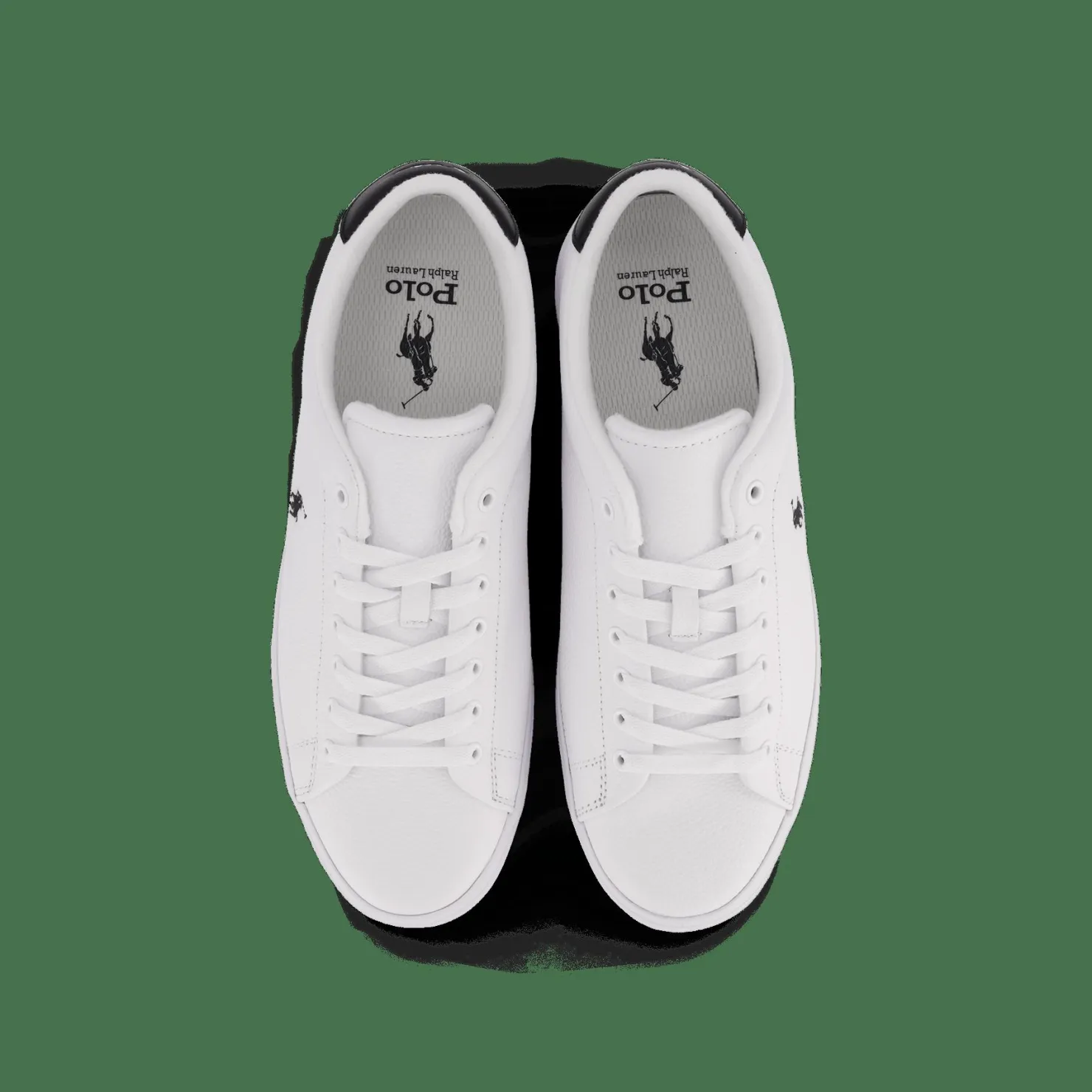Polo Ralph Lauren Tumbled Leather White / Black Vit Hot