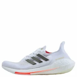 adidas Ultraboost 21 Shoes Cloud White / Core Black / Solar Red Vit Online