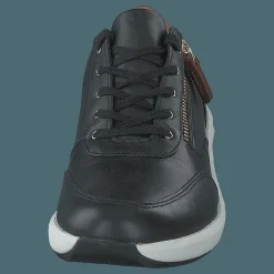 Clarks Un Rio Zip Black Leather Svart Best