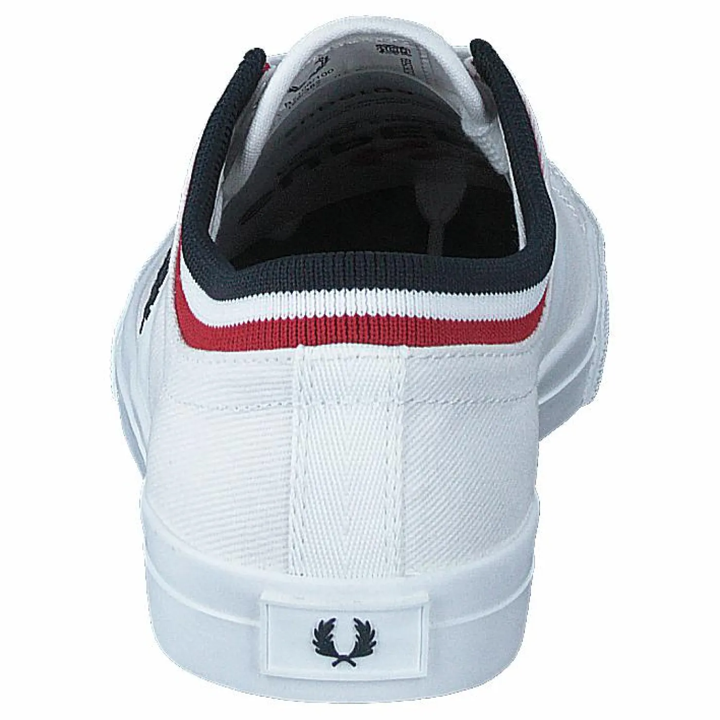 Fred Perry Underspin Tipped Cuff Twill White/navy Vit Outlet