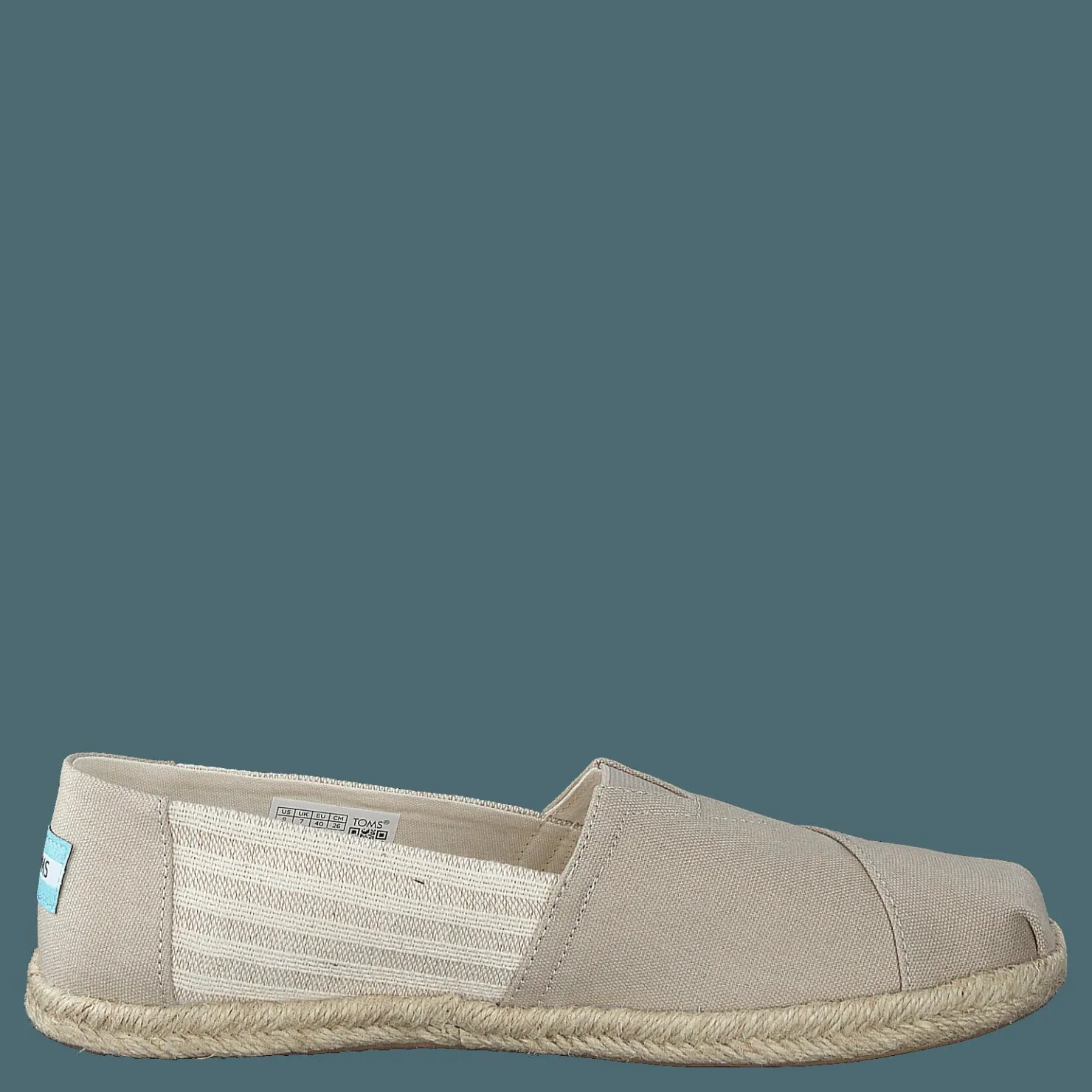 Toms University Stripe Organic Cott Tan Beige Online
