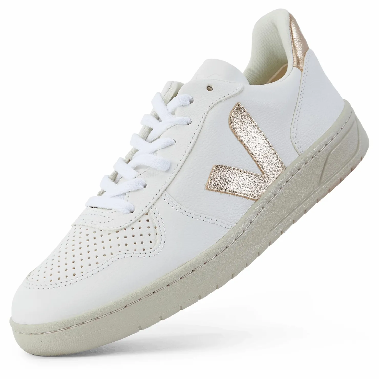 Veja V-10 Chromefree Leather Extra White Vit Best