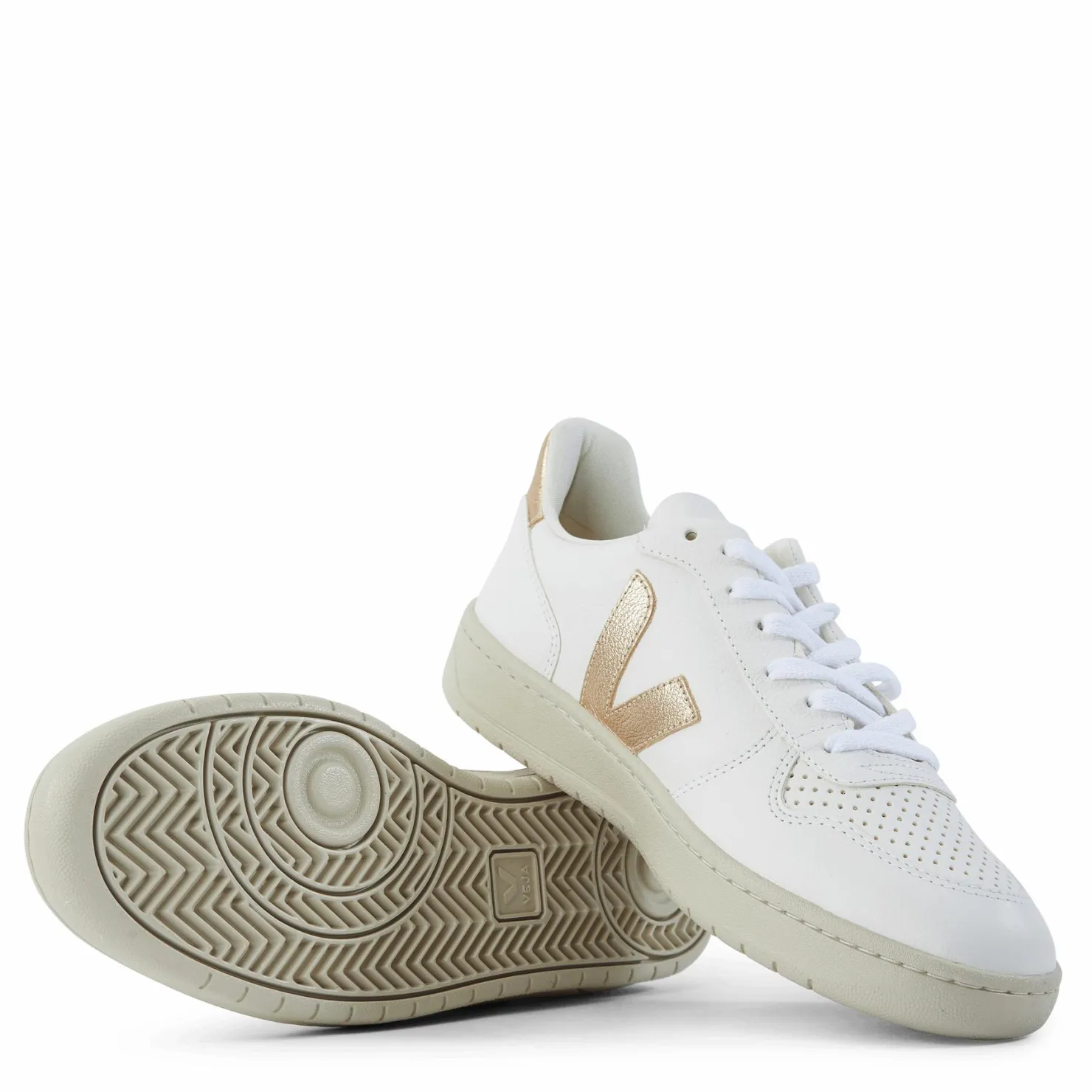Veja V-10 Chromefree Leather Extra White Vit Best