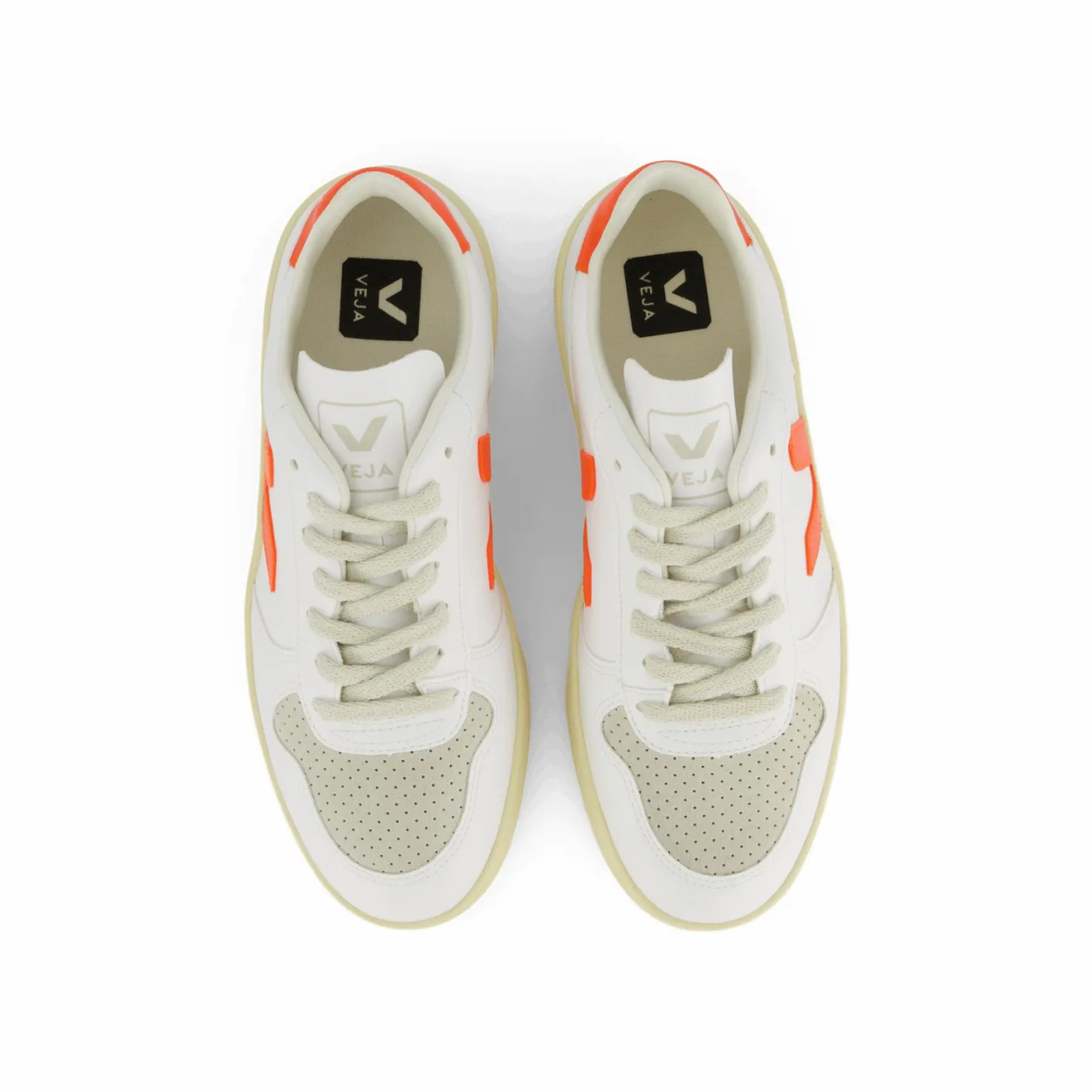 Veja V-10 Cwl White Orange Fluo Vit New
