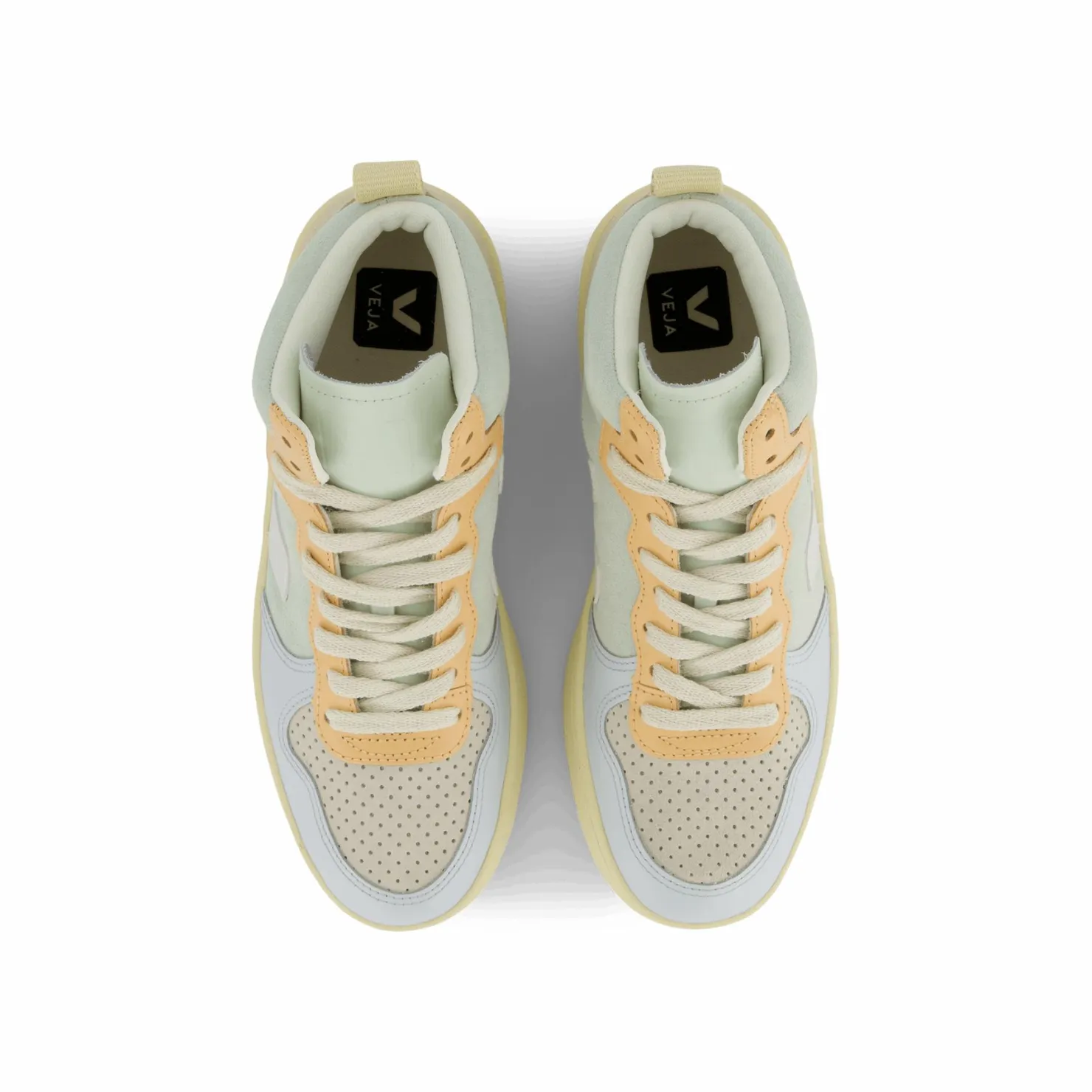 Veja V-15 Suede Jade White Multico Flerfärgad