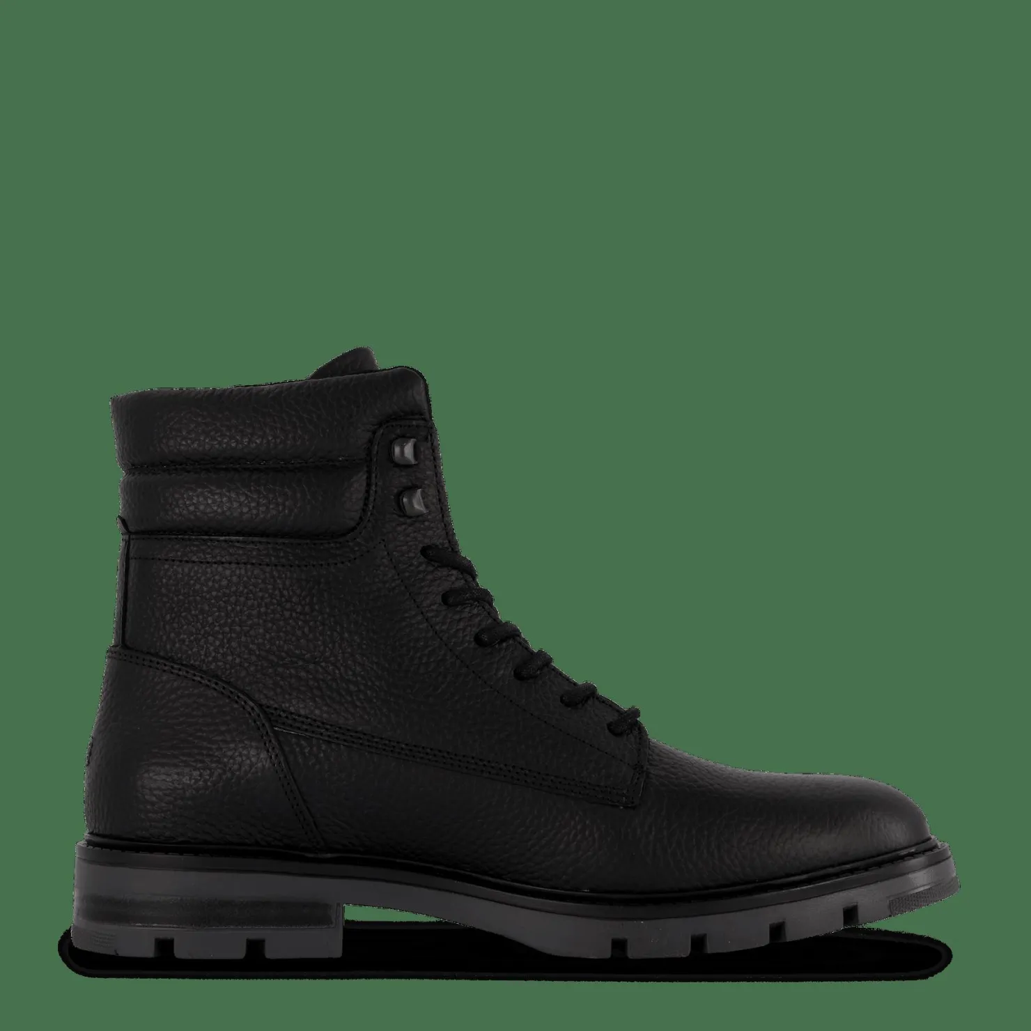 Tommy Hilfiger Varm Padded Hilfiger Lth Boot Black Svart Best