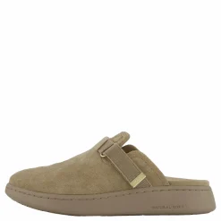 Woden Vega Clog Suede Silver Mink Beige Hot