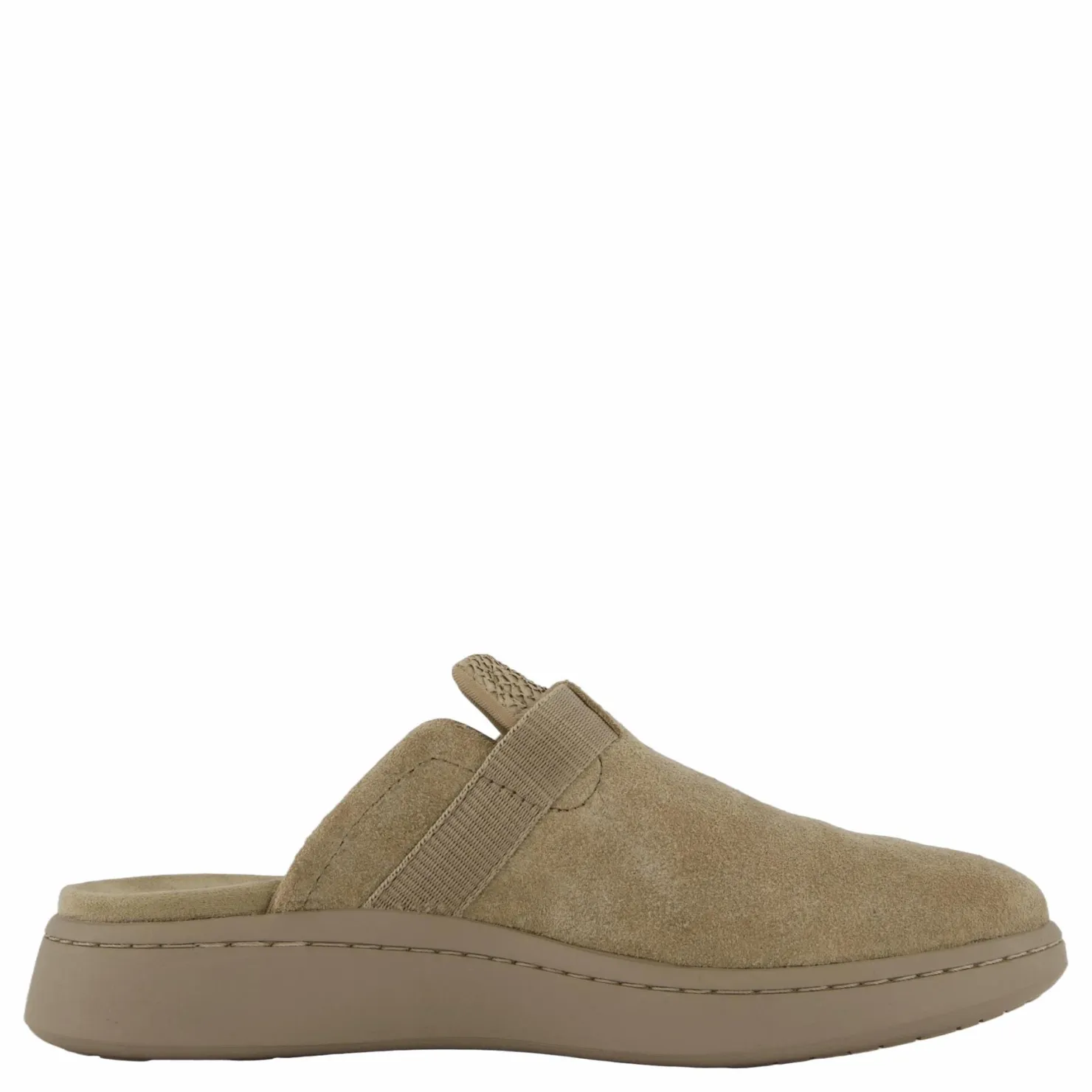 Woden Vega Clog Suede Silver Mink Beige Hot