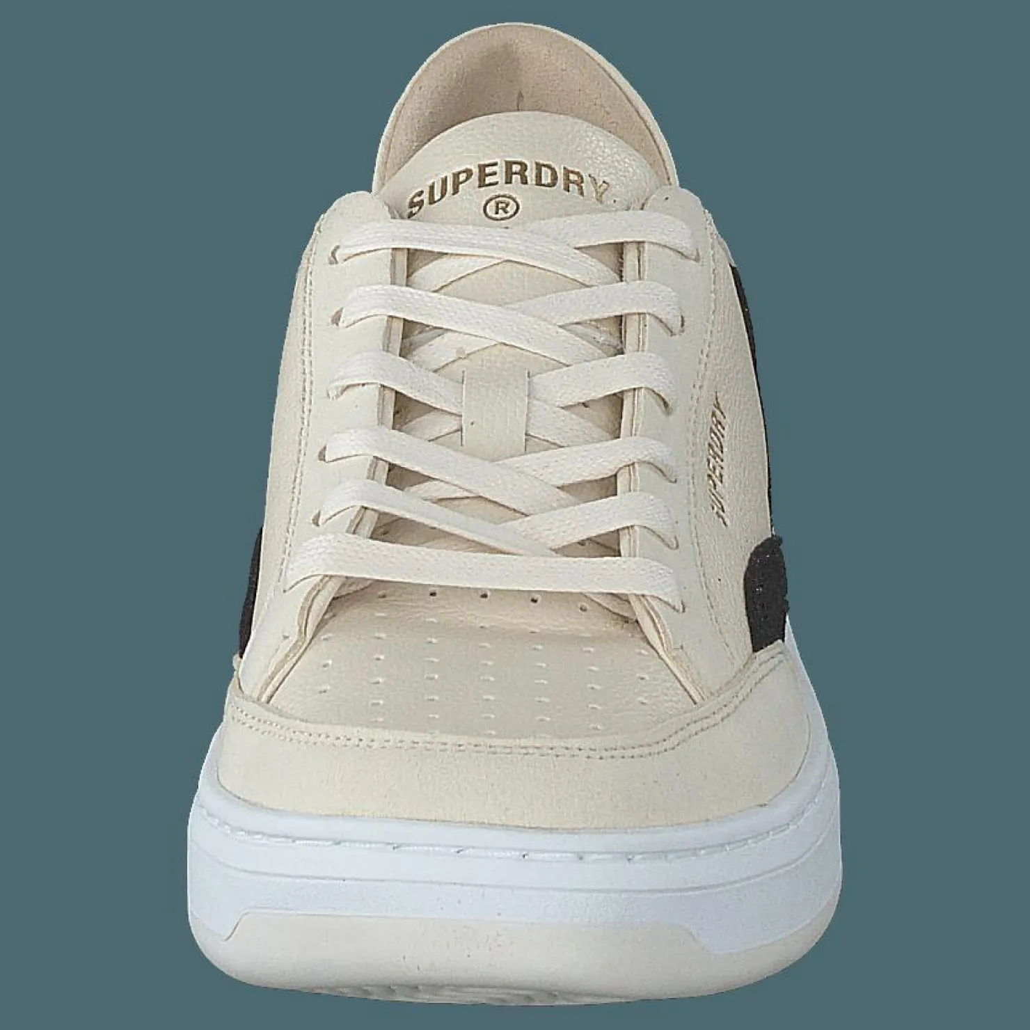 Superdry Vegan Basket Ov Low Trainer Oatmeal/vintage Black Beige Hot
