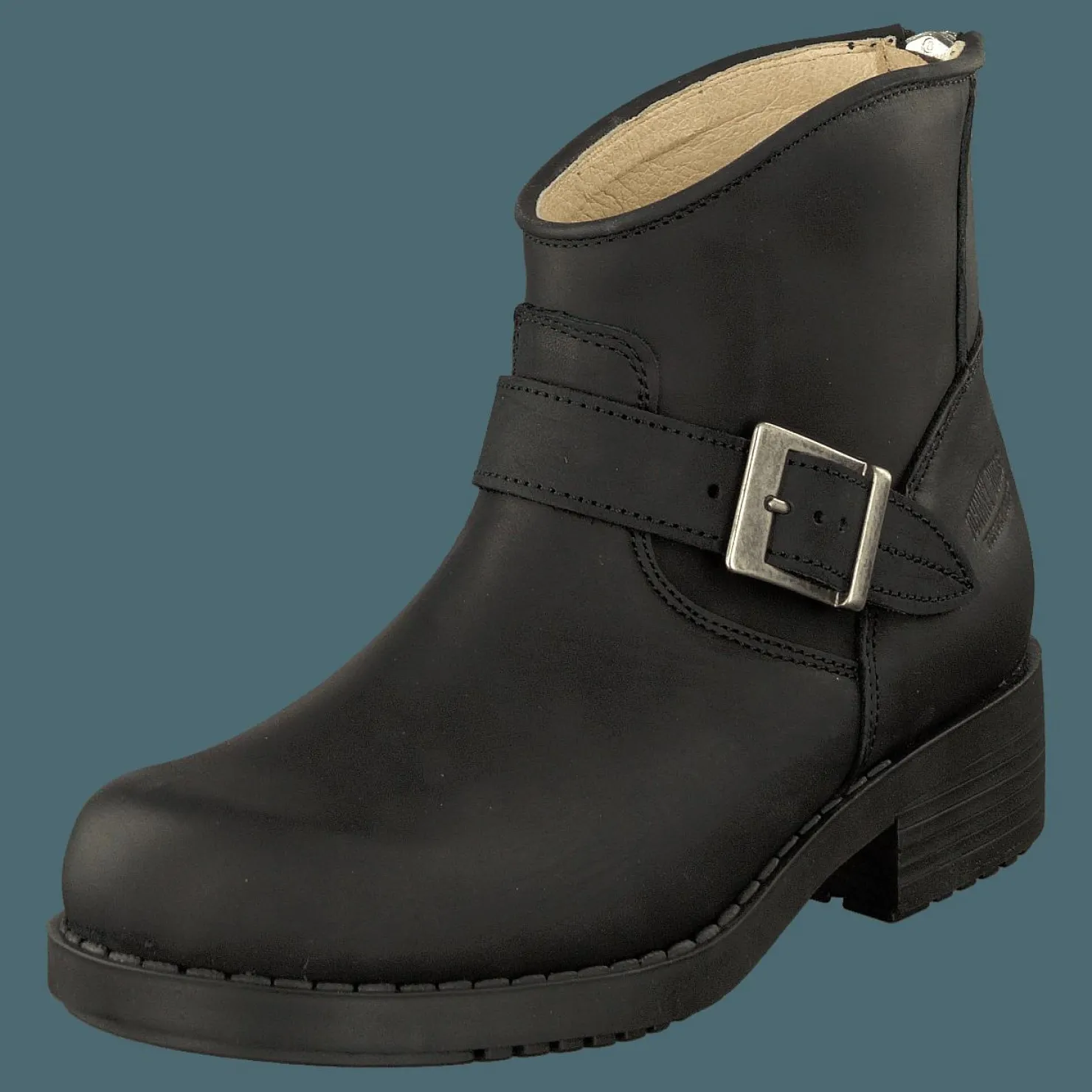 Johnny Bulls Very Low Boot Zip Back Black/Silver Svart Outlet