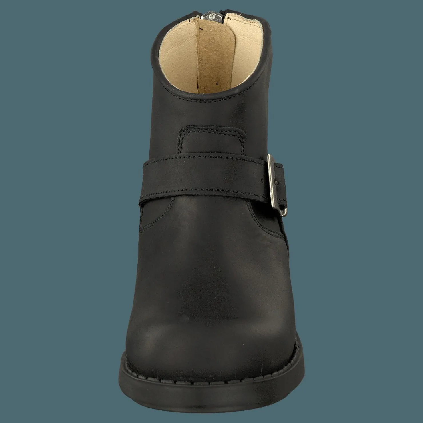 Johnny Bulls Very Low Boot Zip Back Black/Silver Svart Outlet