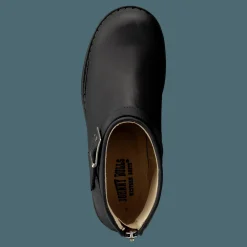 Johnny Bulls Very Low Boot Zip Back Black/Silver Svart Outlet