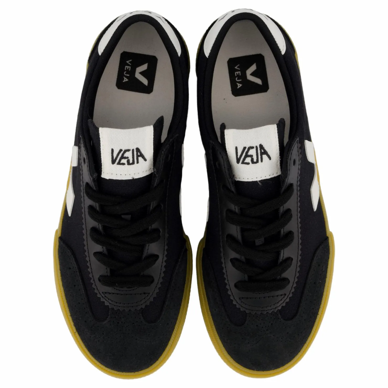 Veja Volley Volley Canvas Blck_white_natur Svart Hot