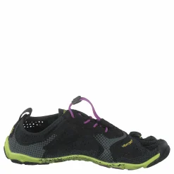 Vibram Fivefingers V-run Black/yellow/purple Grå och Svart New