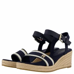 Tommy Hilfiger Webbing Wedge Sandal Blå