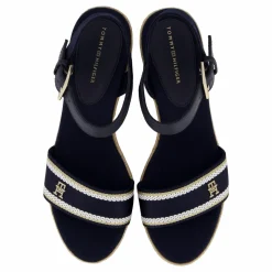 Tommy Hilfiger Webbing Wedge Sandal Blå