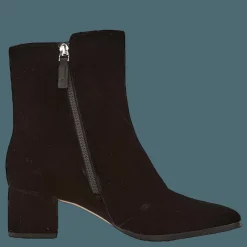 Lauren Ralph Lauren Wendey II Velvet Bootie Black Svart New