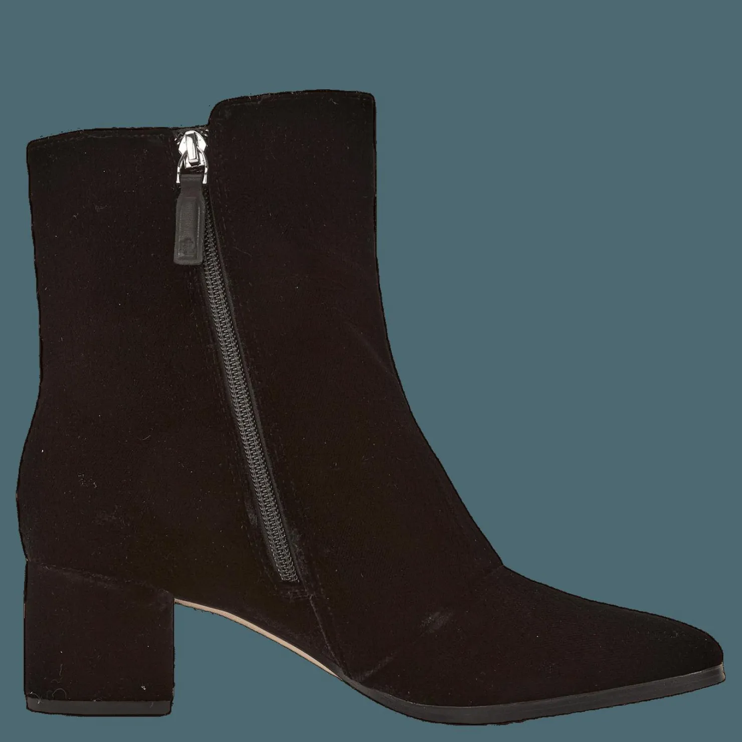 Lauren Ralph Lauren Wendey II Velvet Bootie Black Svart New