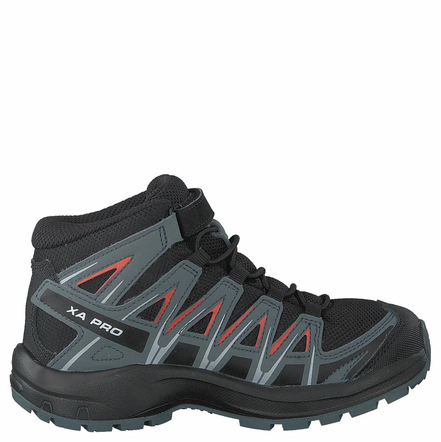 Salomon Xa Pro 3d Mid Cswp K Black/stormy Weather/cherry To Grå och Svart Hot
