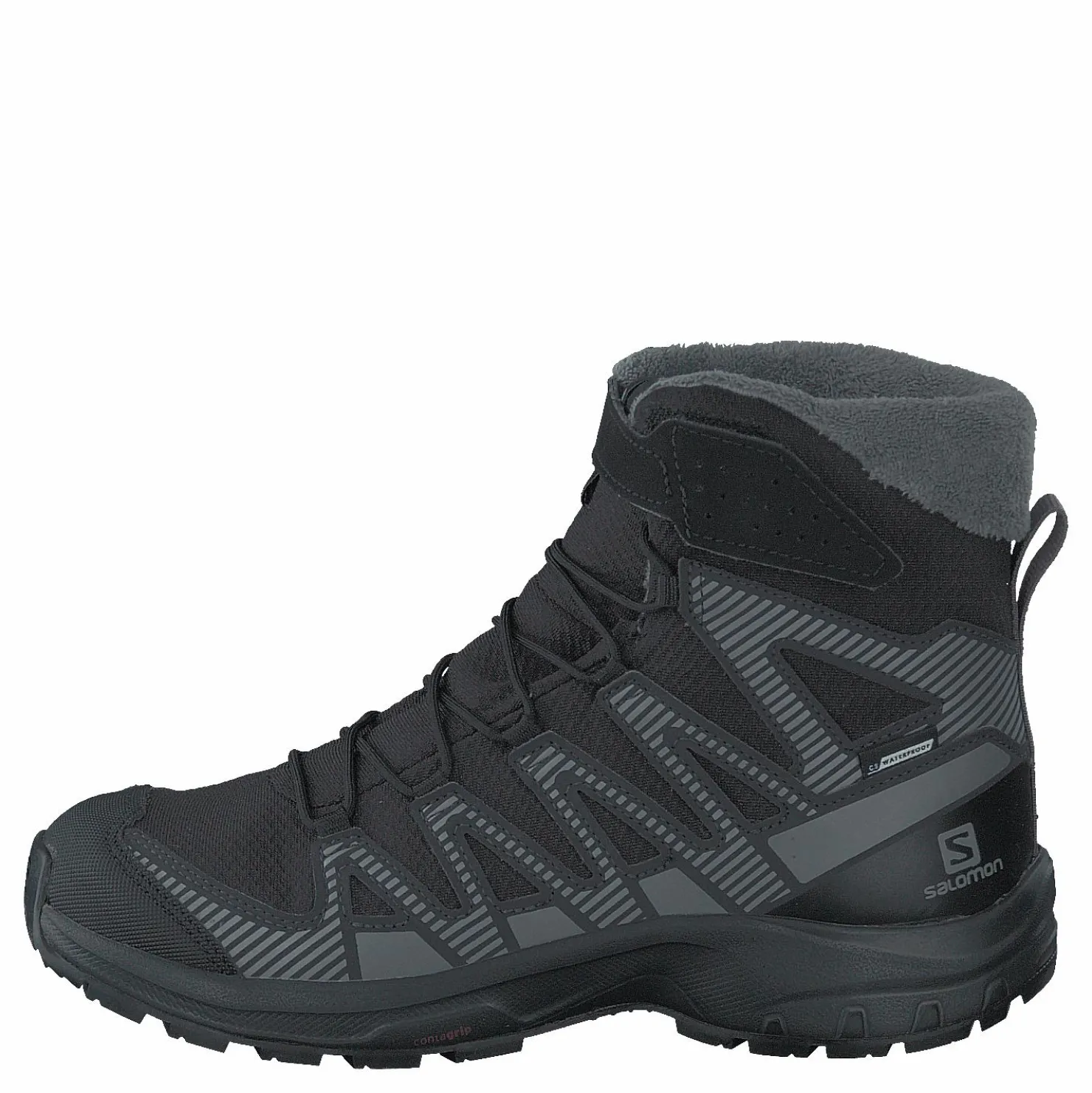 Salomon Xa Pro V8 Winter Cswp J Black/phantom/quiet Shade Svart