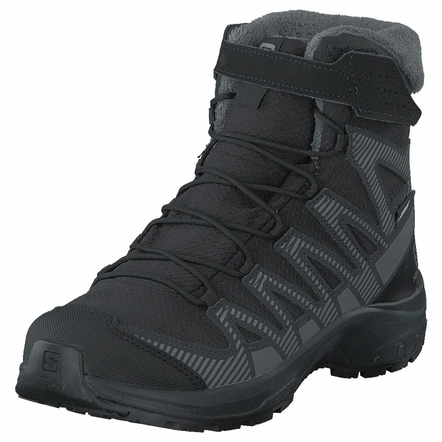 Salomon Xa Pro V8 Winter Cswp J Black/phantom/quiet Shade Svart