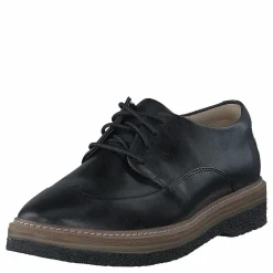Clarks Zante Zara Black Leather Svart New