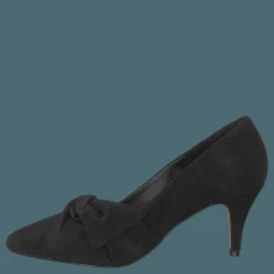 Bianco Zita Suede Bow Pump 101 - Black 1 Svart New