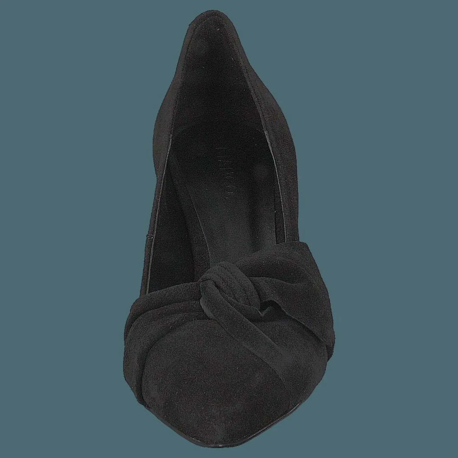 Bianco Zita Suede Bow Pump 101 - Black 1 Svart New