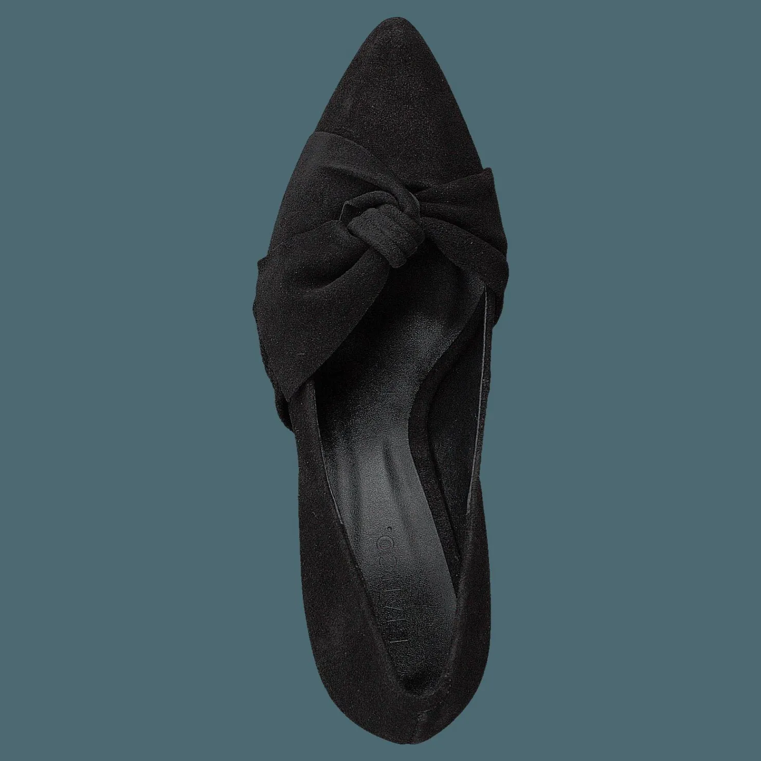 Bianco Zita Suede Bow Pump 101 - Black 1 Svart New